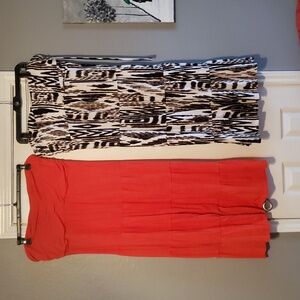 Strapless tiered dress